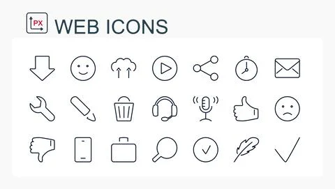 A set of vector illustrations, web icons from Stock Illustration