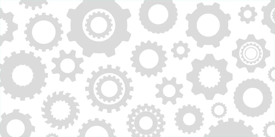 Set of  vector image machine gears and transmission background Stock Illustration