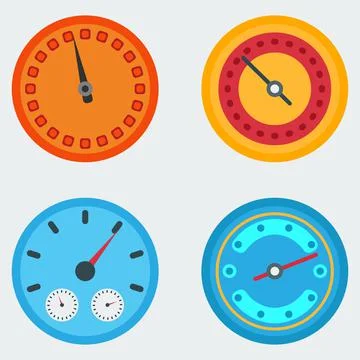 Set of vector indicator icons. Stock Illustration