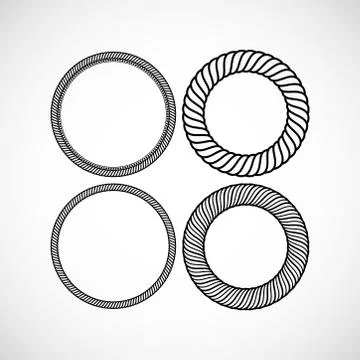 Set of vector lace frames design templates. Graceful lineart logo design Stock Illustration