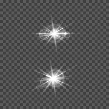 Set of vector lens flare effect. Round isolated transparent optical elements 스톡 일러스트