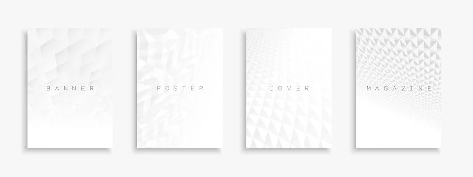 Set of vector light abstract contemporary templates, placards, brochures 库存插图