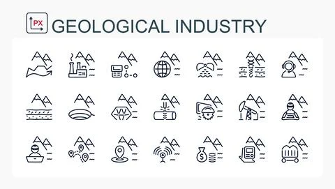 A set of vector linear icons Stock Illustration
