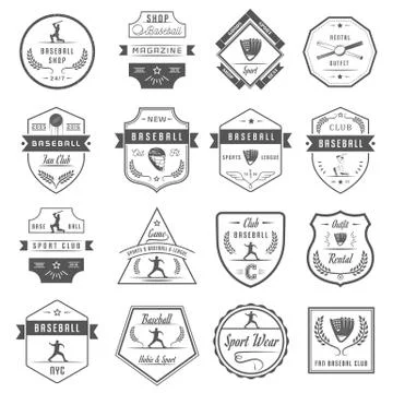 Set of Vector Logo and Badges Baseball Stock-Illustration