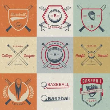 Set of Vector Logo and Badges Baseball Illustrazione stock gratuita