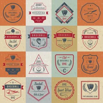 Set of Vector Logo and Badges Baseball Illustrazione stock gratuita