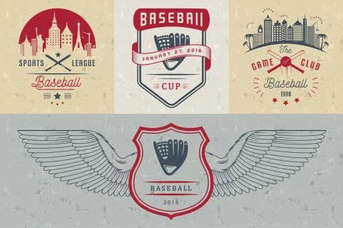 Set of Vector Logo and Badges Baseball Illustrazione stock