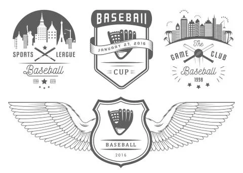 Set of Vector Logo and Badges Baseball Illustrazione stock gratuita