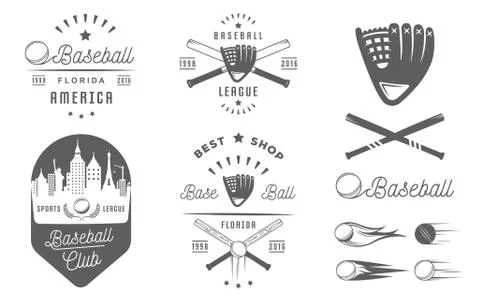 Set of Vector Logo and Badges Baseball Illustrazione stock