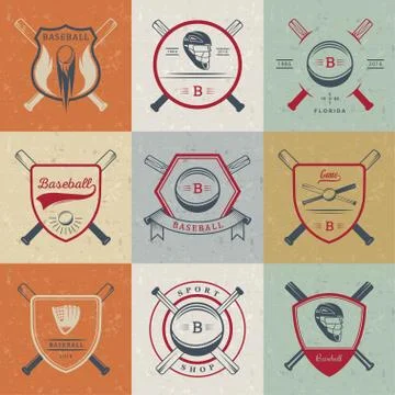 Set of Vector Logo and Badges Baseball Illustrazione stock gratuita