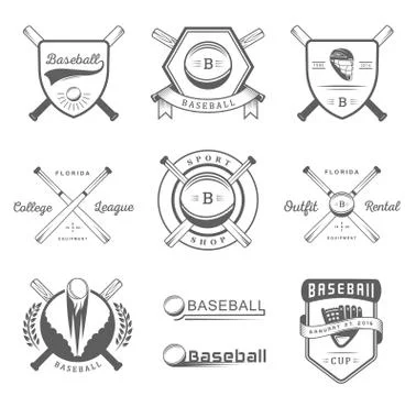 Set of Vector Logo and Badges Baseball Illustrazione stock gratuita