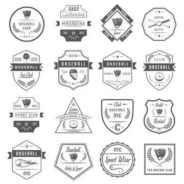 Set of Vector Logo and Badges Baseball Illustrazione stock gratuita