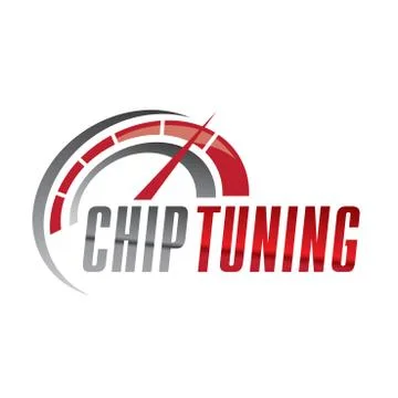 Set of vector logos chip tuning cars Stock Illustration