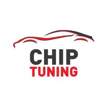 Set of vector logos chip tuning cars Stock Illustration