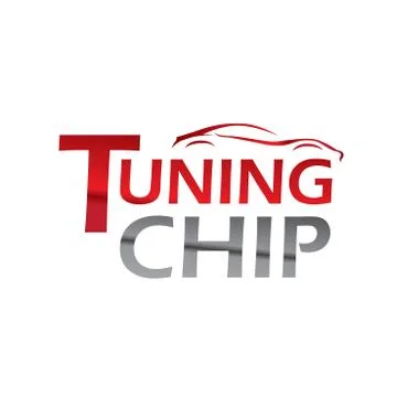 Set of vector logos chip tuning cars Stock Illustration