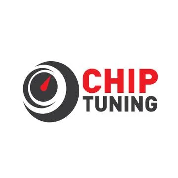 Set of vector logos chip tuning cars Stock Illustration