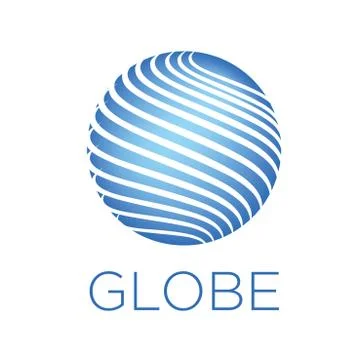 Set of vector logos globe, global and earth Stock Illustration