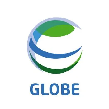 Set of vector logos globe, global and earth Stock Illustration