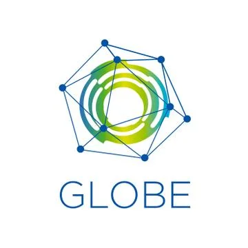 Set of vector logos globe, global and earth Stock Illustration