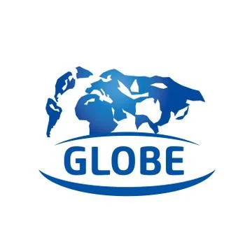 Set of vector logos globe, global and earth Stock Illustration