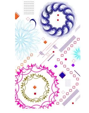 Set of vector mandalas. Circular geometric motifs. Oriental ornament. Stock Photos