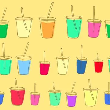 Set of vector milk shake. Isolated on white background. Stock Illustration