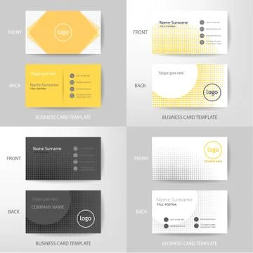 Set of Vector modern and clean business card design template Stock Illustration