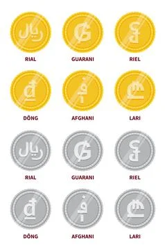 Set of vector money signs. Stock Illustration