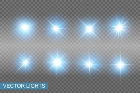 Set of Vector Neon Light Illustrazione stock