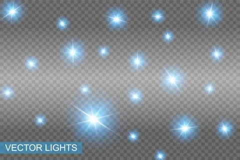 Set of Vector Neon Light Stock Illustration