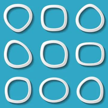 Set of vector original turquoise round web buttons Illustration