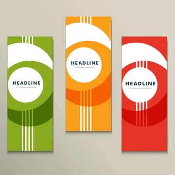 Set vector pattern with abstract circle brochures Stock Illustration