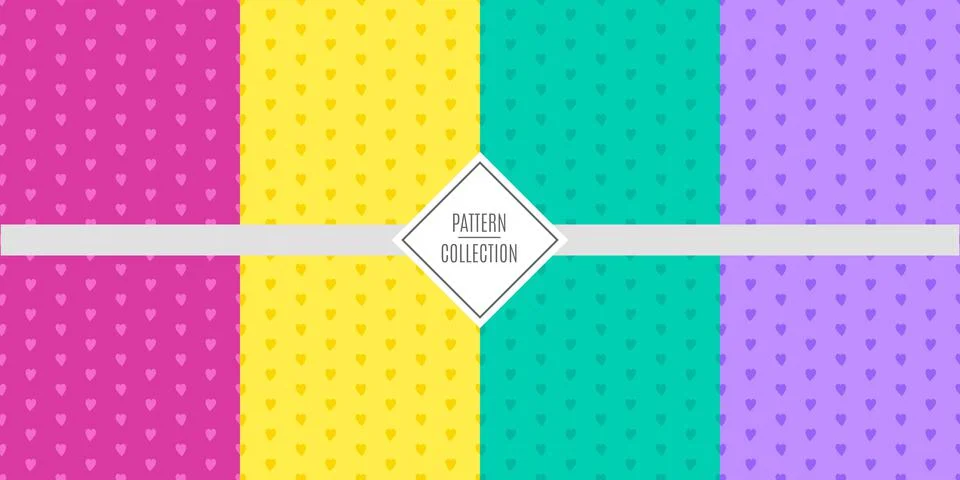 A set of vector patterns of patterns of bright cheerful colors. Templates for Stock Illustration