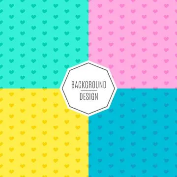 A set of vector patterns of patterns of bright cheerful colors. Templates for Stock Illustration