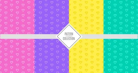 A set of vector patterns of patterns of bright cheerful colors. Templates for Stock Illustration