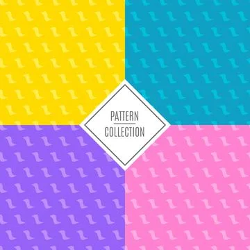 A set of vector patterns of patterns of bright cheerful colors. Templates for Stock Illustration