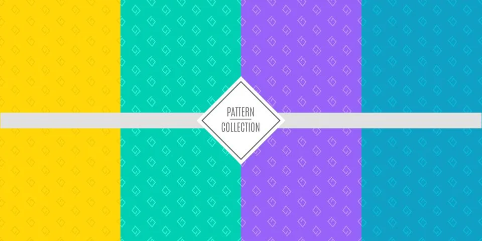 A set of vector patterns of patterns of bright cheerful colors. Templates for Stock Illustration