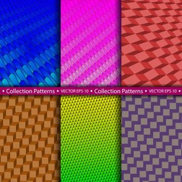 Set of vector patterns for textile design and decoration, packaging and textu Stock Illustration
