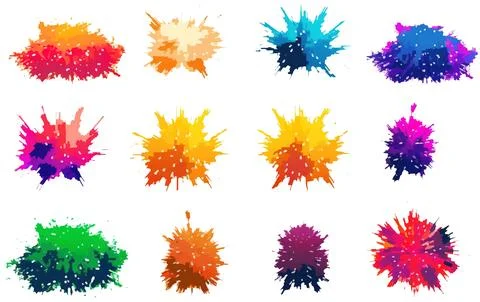 Set vector pixel illustration of lightning symbol and a sign of attention Stock Illustration