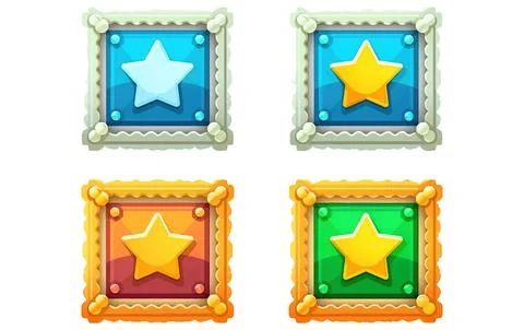 Set vector pixel illustration of winner golden trophy victory game champion ui イラスト素材