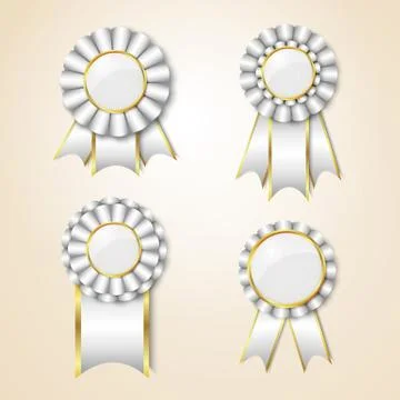 Set of vector prize ribbons Stock Illustration
