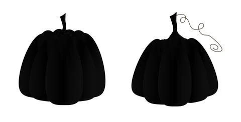 A set of vector pumpkins for Halloween, a symbol of the Halloween holiday Stock Illustration