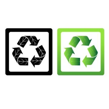 Set of vector recycle symbols Stock Illustration