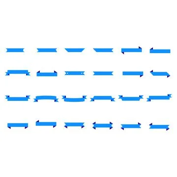 Set vector ribbon illustration Stock Illustration