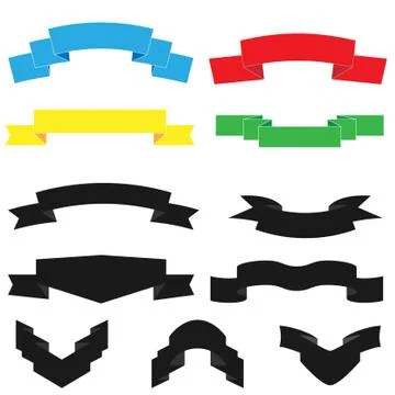 Set of vector ribbons Stock Illustration