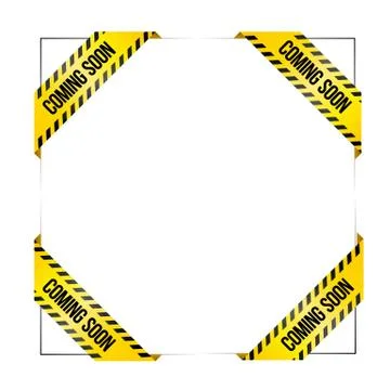 Set of vector ribbons with text 'Coming soon' Stock Illustration