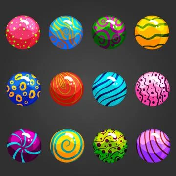 Set of vector round button Stock Illustration