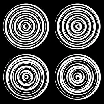 Set of vector round elements from lines 스톡 일러스트