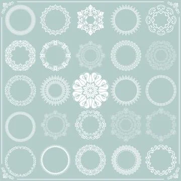 Set of Vector Round Patterns Illustrazione stock