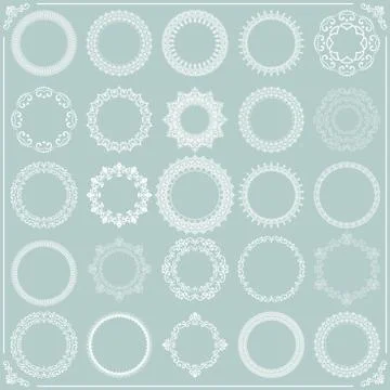 Set of Vector Round Patterns Illustrazione stock